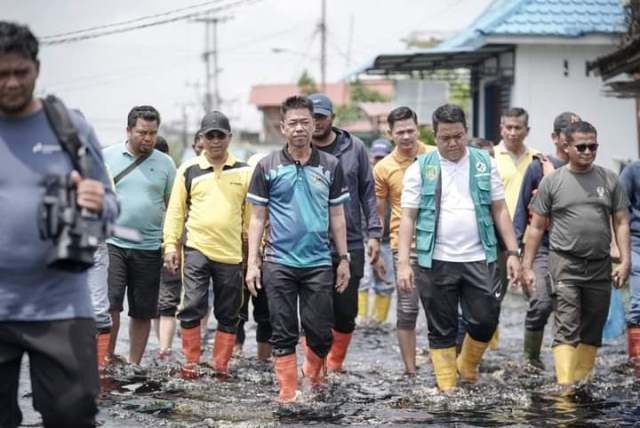 Sore Tadi Korban Banjir Di Kelurahan Bagan Punak Dikunjungi Bupati Rohil