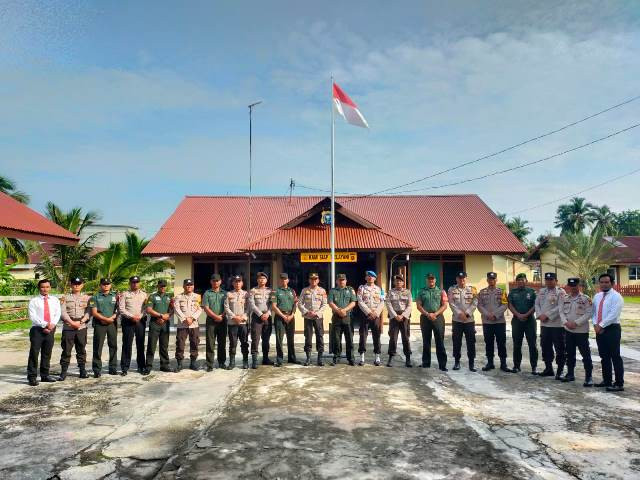 Tingkatkan Sinergitas dan Integritas, Polsek Merbau dan Koramil Gelar Apel Bersama