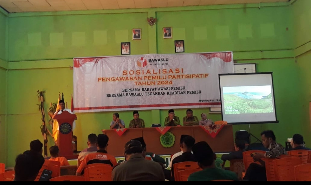 Bawaslu Kampar Sosialisasi Pemilu Partisipatif Tahun 2024.