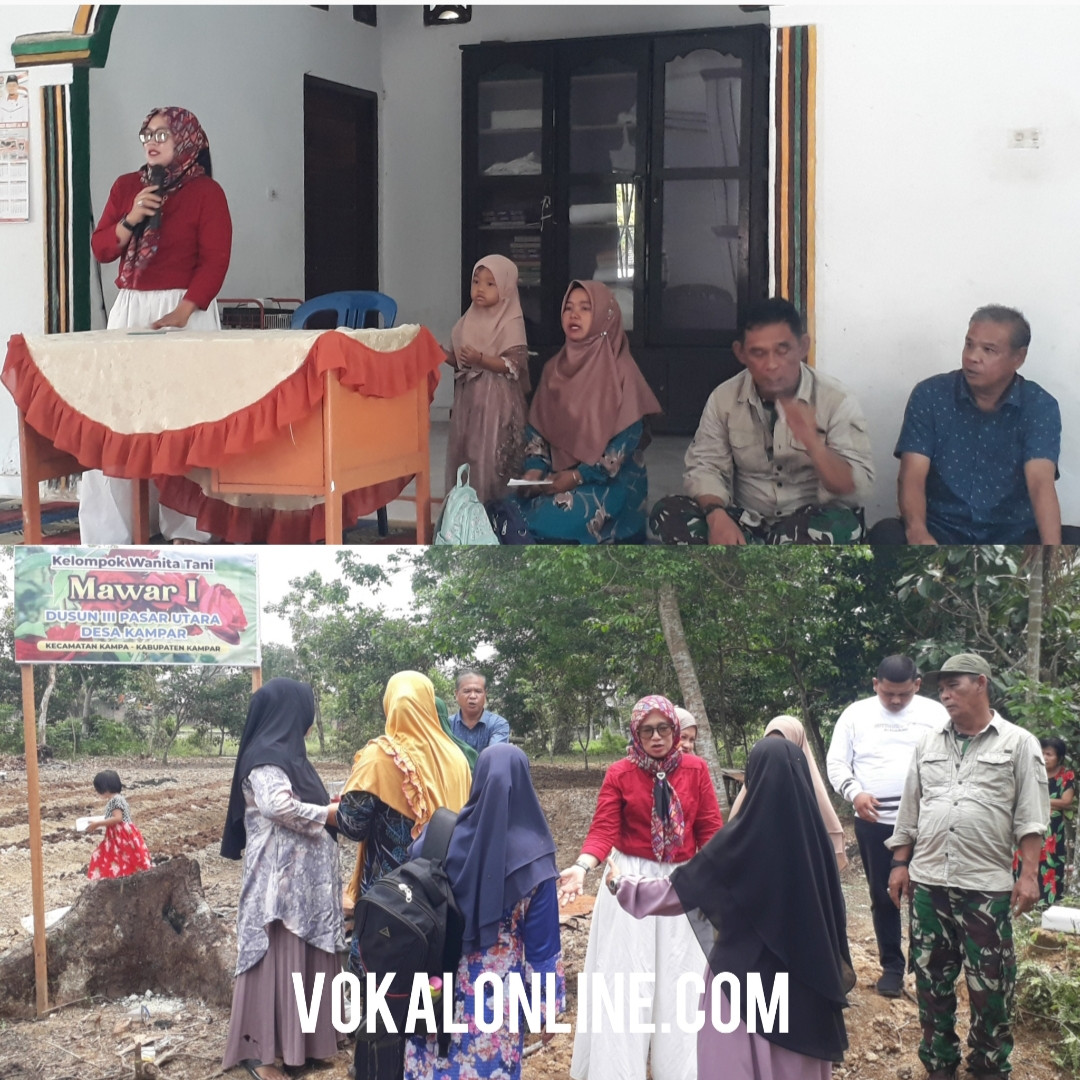Haswinda Reses di Desa Pasar Kampar, Berikan Bantuan langsung Lespeker dan Bantuan Bibit Kepada I