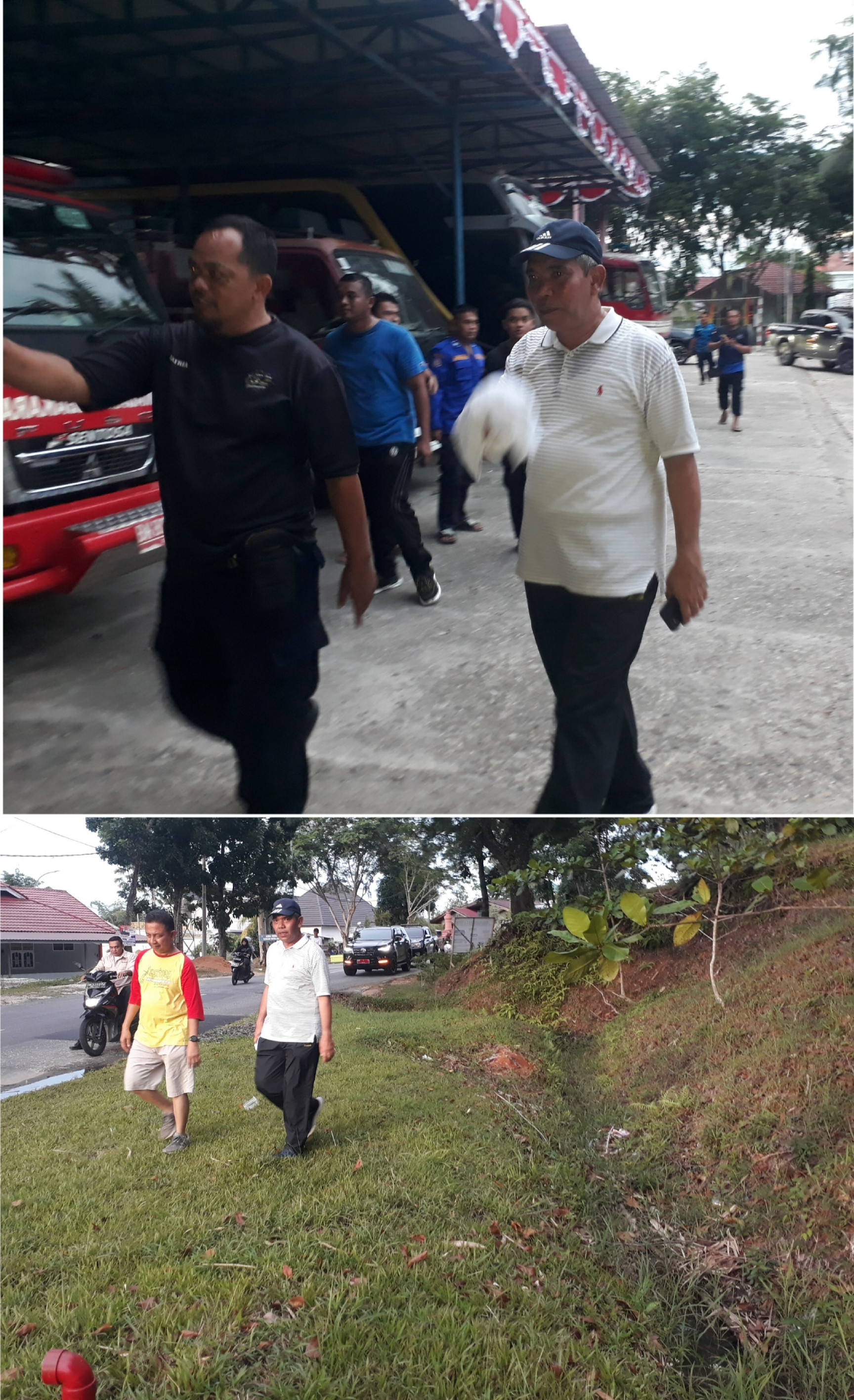 Disela  Olahraga (Jogin) Sore, PJ Bupati Kampar H Kamsol Ambil Sampah dan Lihat Drainase Rusak