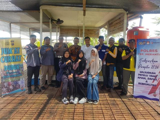 Giat Jumat Curhat dan Cooling System, Polres Meranti Rangkul Masyarakat Wujudkan Pemilu Damai