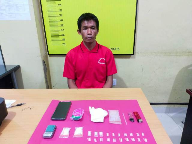 Polres Rohul tangkap Pelaku TP Narkotika jenis Shabu berat kotor 13,65 gram
