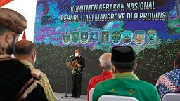 Percepatan Rehabilitasi Mangrove, Gubri Syamsuar Bacakan Komitmen 9 Provinsi