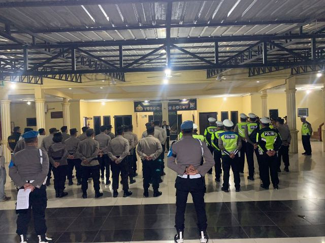 Direktur Reskrimum Polda Riau Pimpin Apel Siaga, Cek Mapolres Rohil