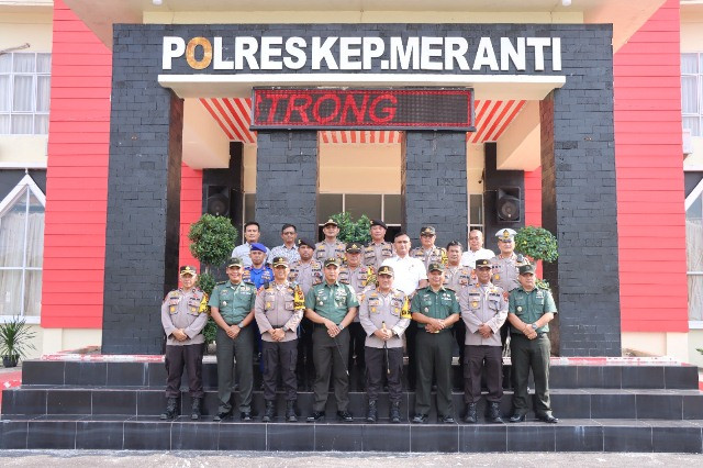 Sambut Kunker Dandim 0303 Bengkalis, Kapolres Meranti : TNI-Polri Tetap Solid Amankan Pemilu 2024