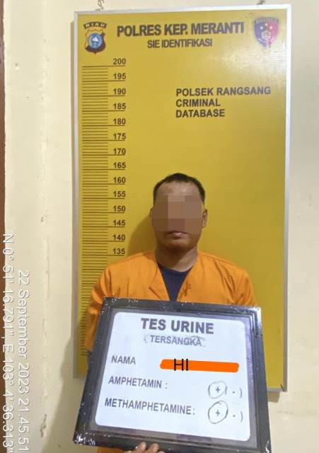 Polsek Rangsang Tangkap Seorang Terduga Pengedar Sabu