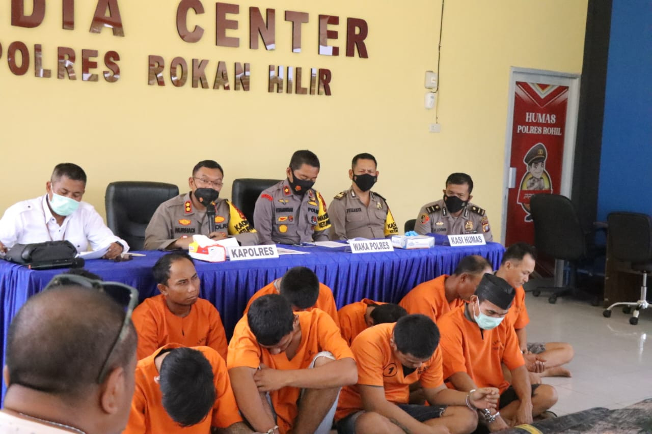 16 Pelaku Pencuri Kabel PHR Diciduk Polres Rohil