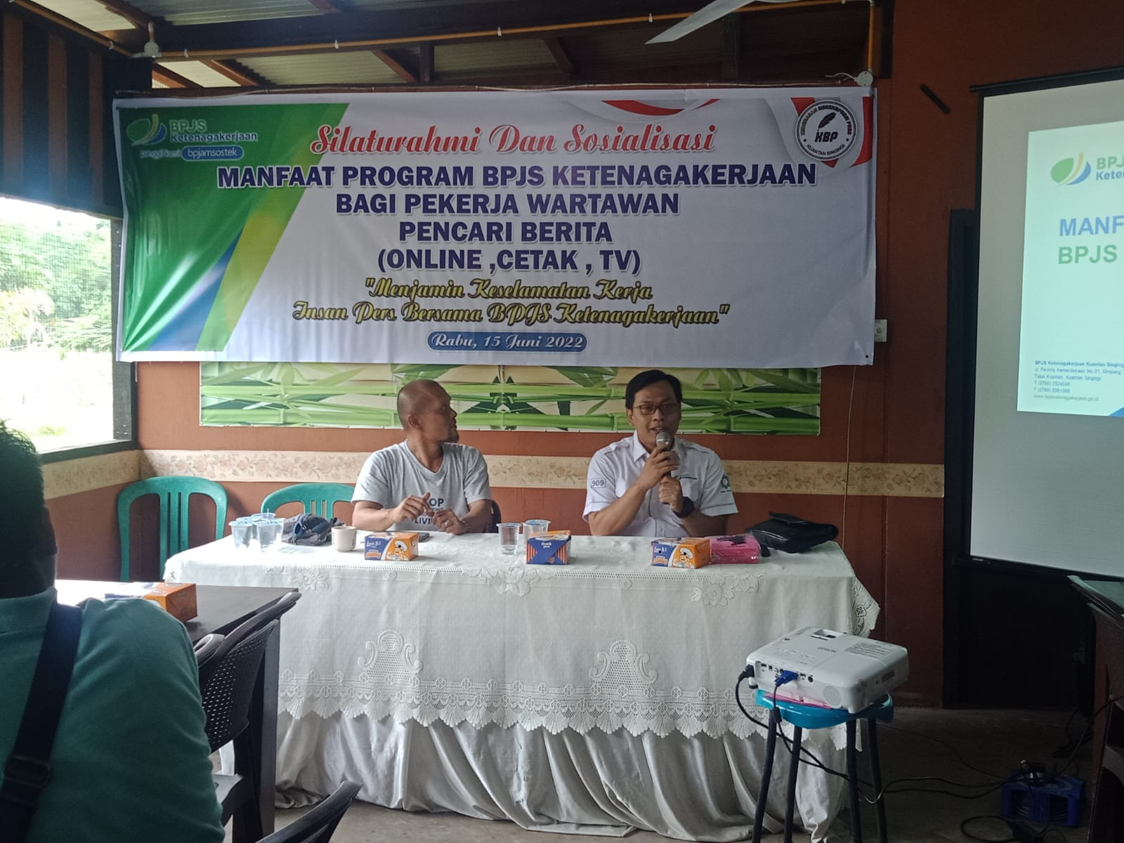 Silaturrahmi dan Sosialisasi Manfaat program BPJS kepada wartawan diKuansing