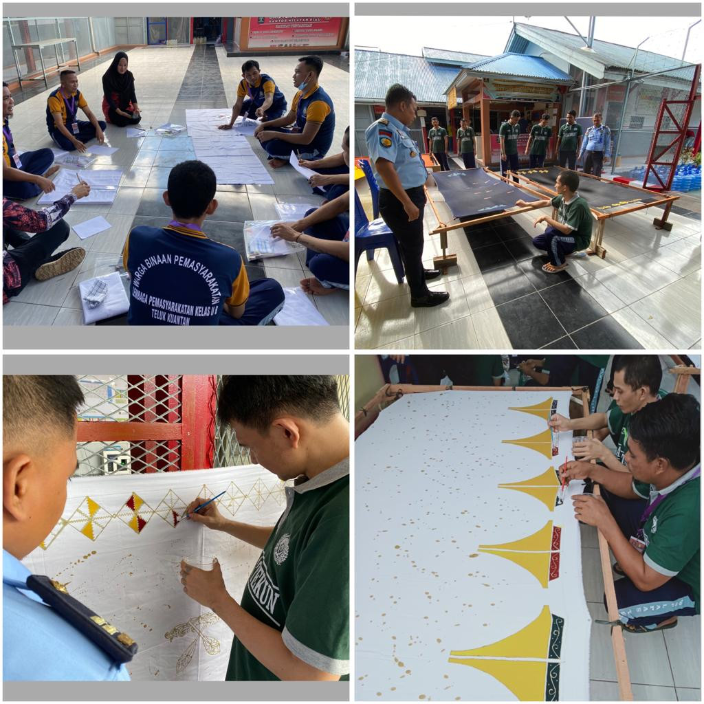 Pelatihan Keterampilan membatik bagi Warga Binaan Kelas IIB Taluk Kuantan