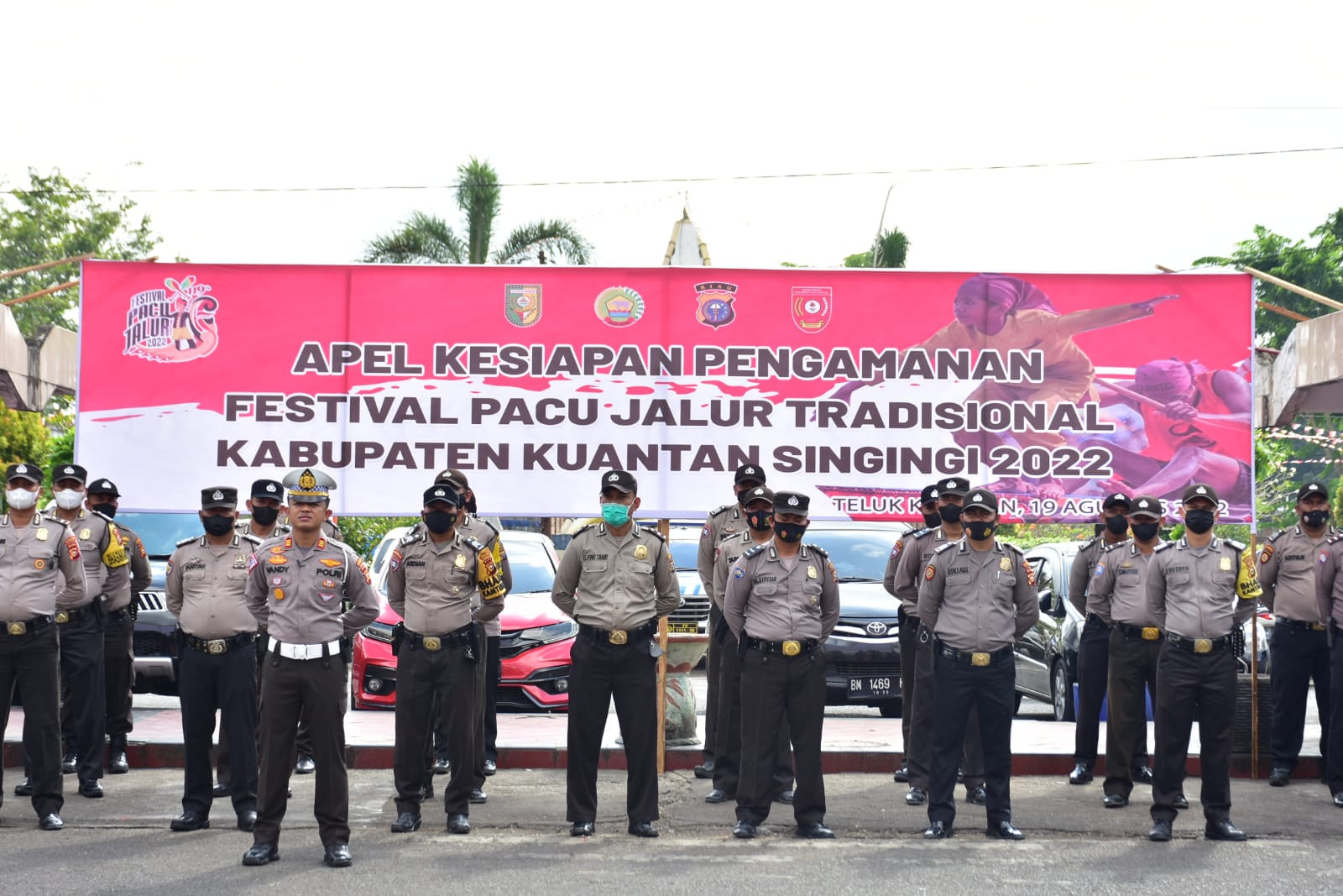 Polres Kuansing Melaksanakan Apel Kesiapan Pengamanan Event Nasional Festival Pacu Jalur 