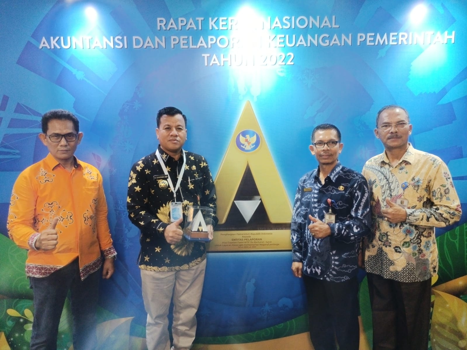 Pemkab Kuansing Terima WTP Kementerian Keuangan RI, Di Terima PLT Bupati Kuansing Suhardiman