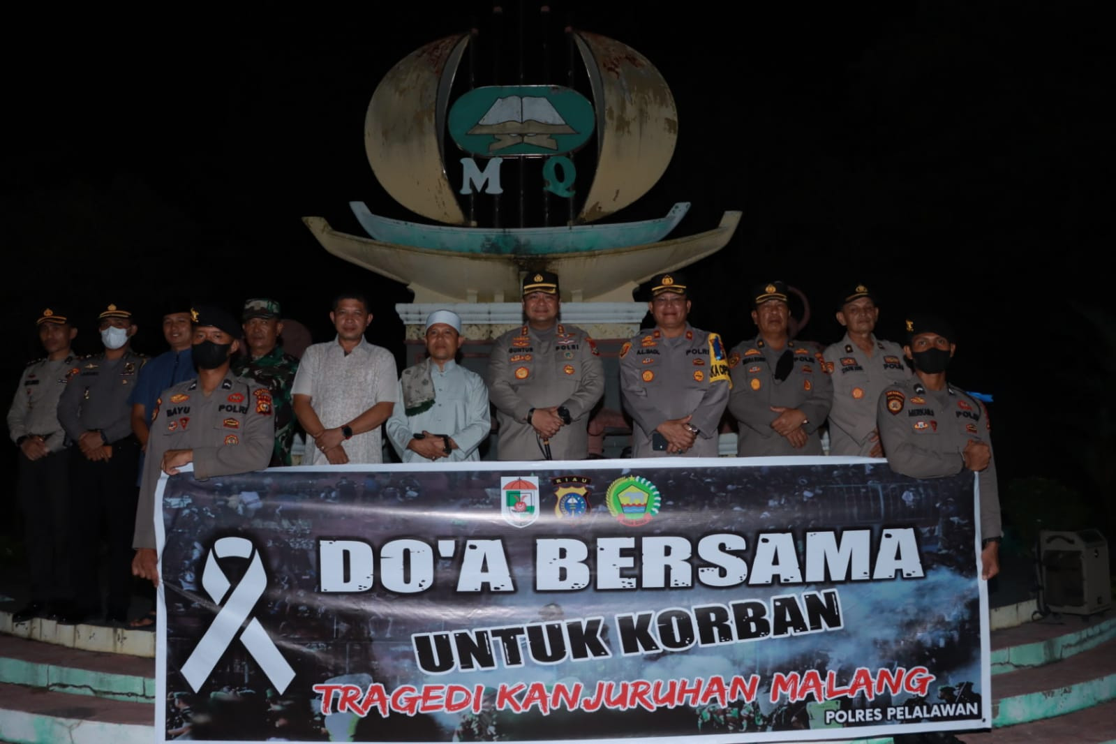 Polres Pelalawan Gelar Do a Bersama di tugu MTQ