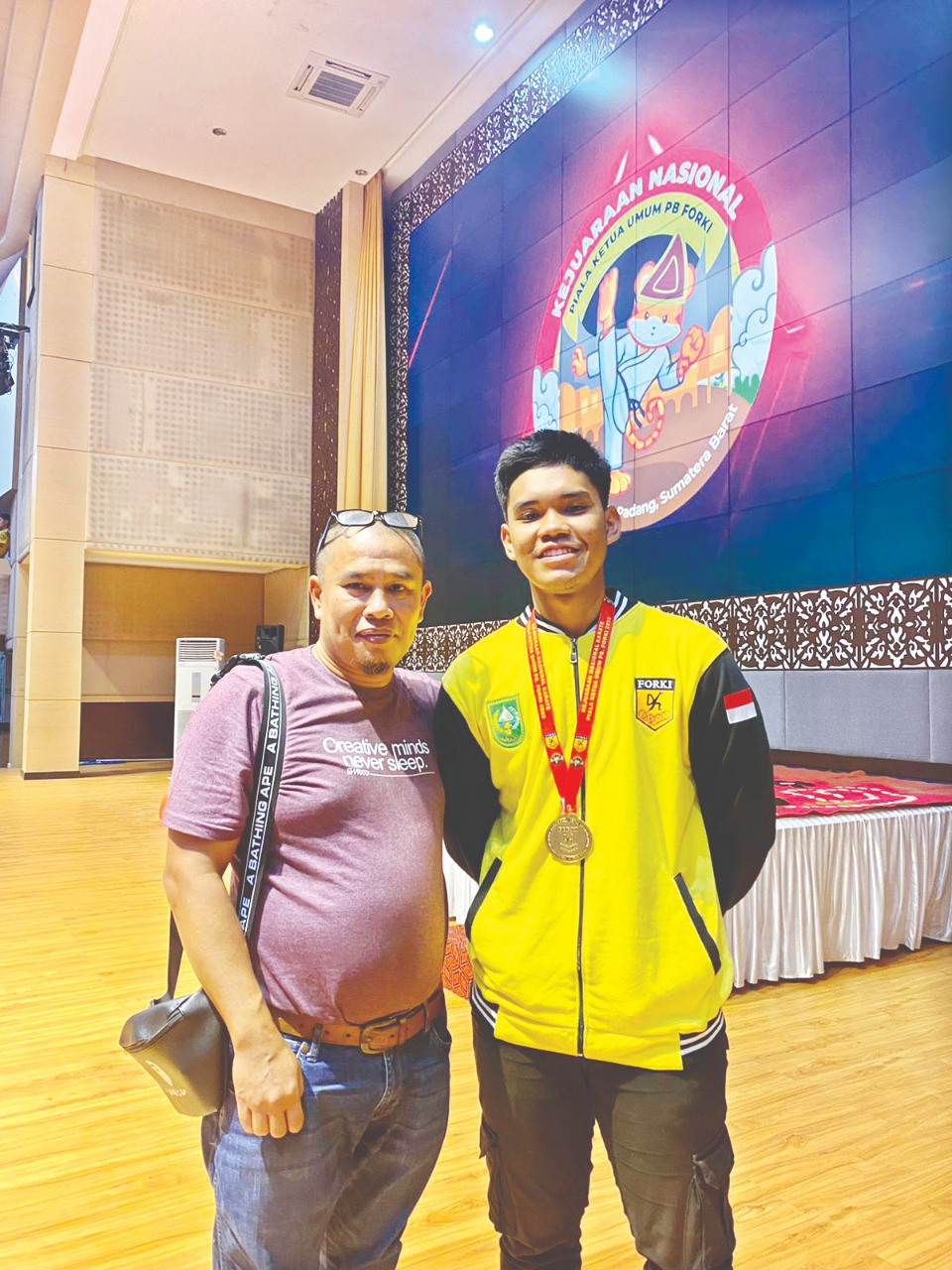 Atlet Inkanas Riau Sabet 1 Medali Emas di Kejurnas Karate Padang