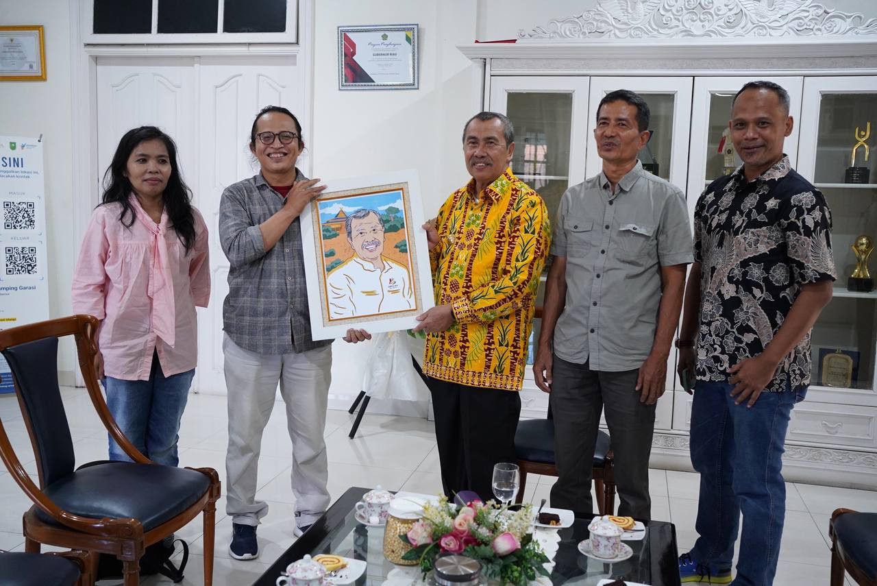 AJI Pekanbaru Tawarkan Ide Kreatif ke Gubernur Syamsuar