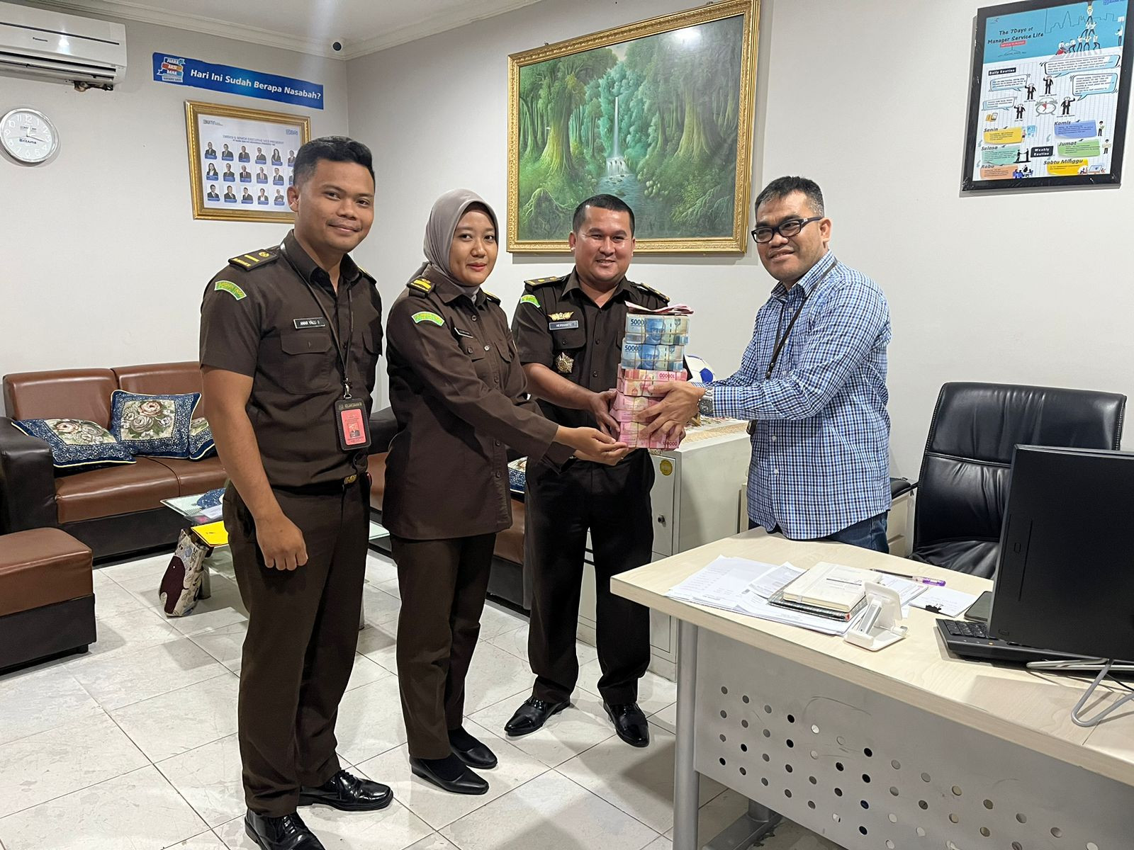 Kejari Rohil Selamatkan 401.500.000 Uang Pengganti Dan Ditransfer Ke Kas Negara Via BRI