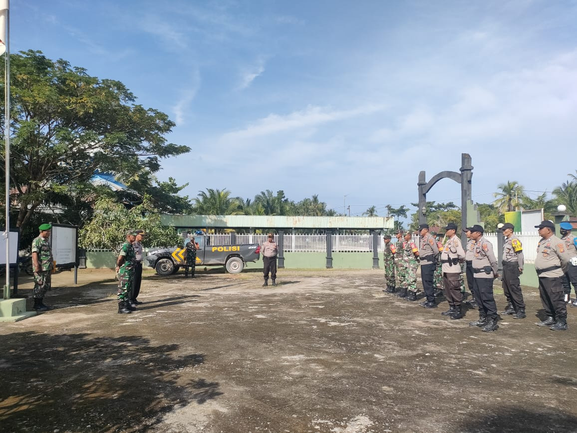 Kubu/Kuba Dilanda Banjir, Polsek dan Danramil 04 Kubu Gelar Apel Bersama