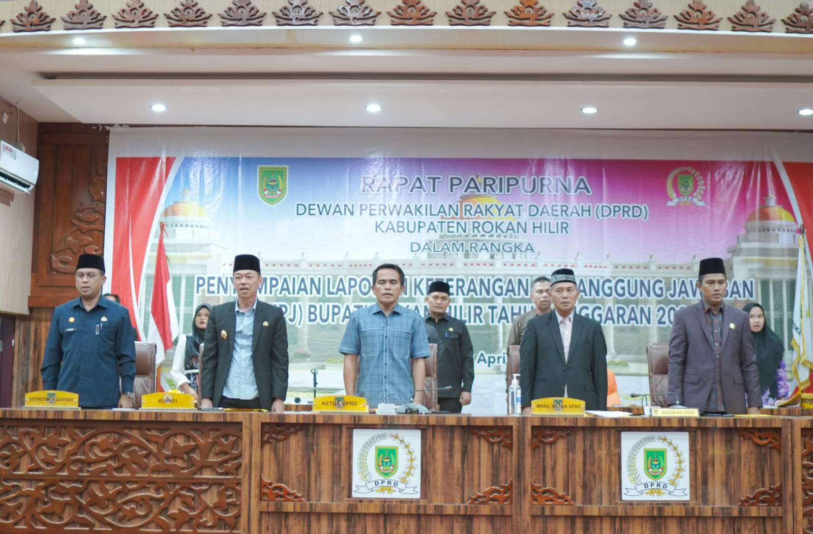 DPRD Rohil Gelar Rapat Paripurna Penyampaian LKPJ Bupati Rohil Tahun 2022