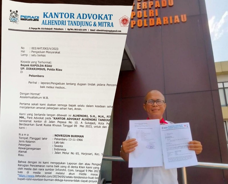 Wartawan Novrizon Adukan Website InfoRohil ke Ditreskrimsus Polda Riau 