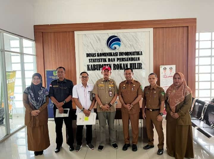 Ketua KIP Riau, Monitoring Ke Diskominfotiks Rohil