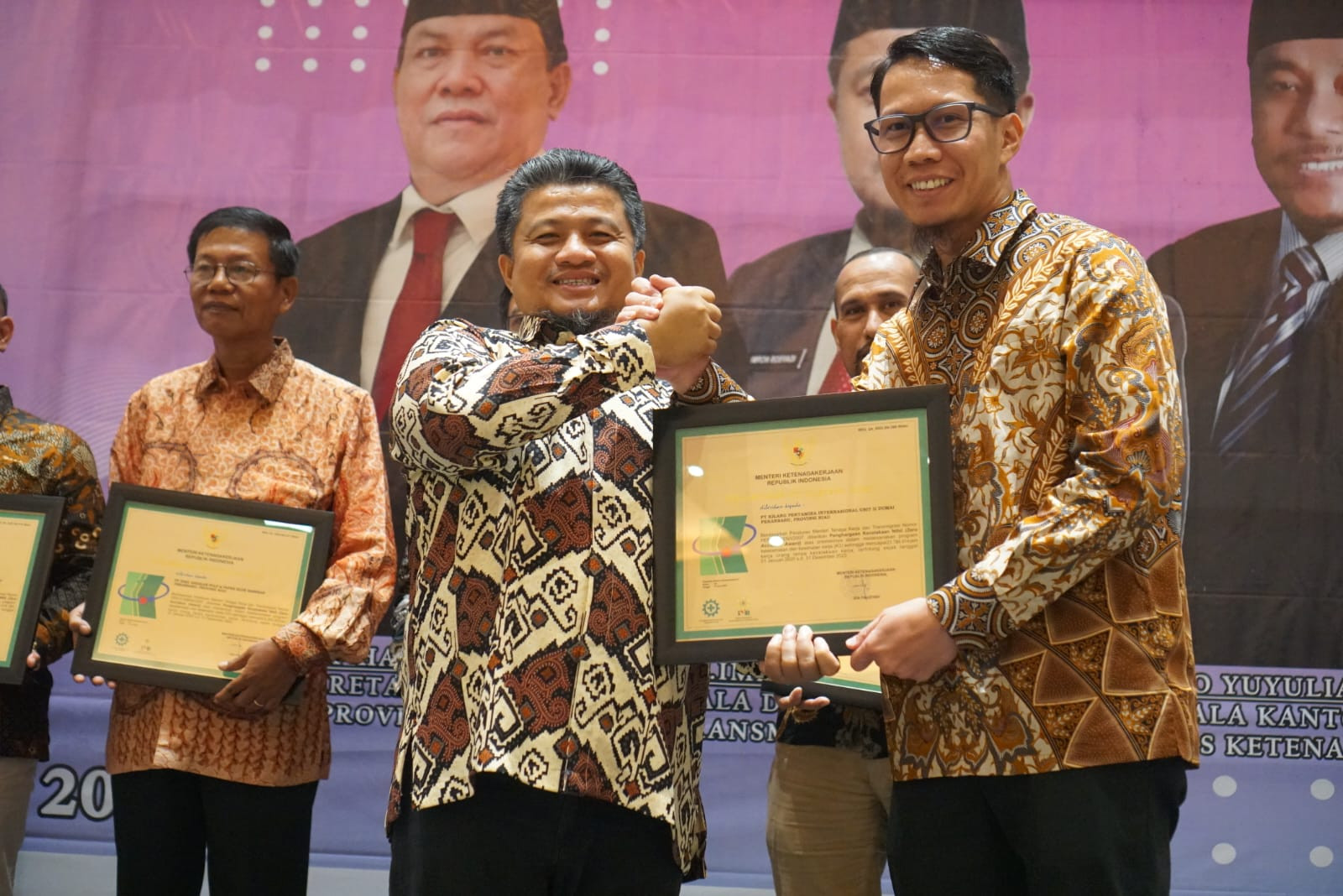 Berkomitmen Jaga Kesehatan dan Keselamatan Kerja, PT KPI Unit Dumai Raih 3 Penghargaan Kemenaker