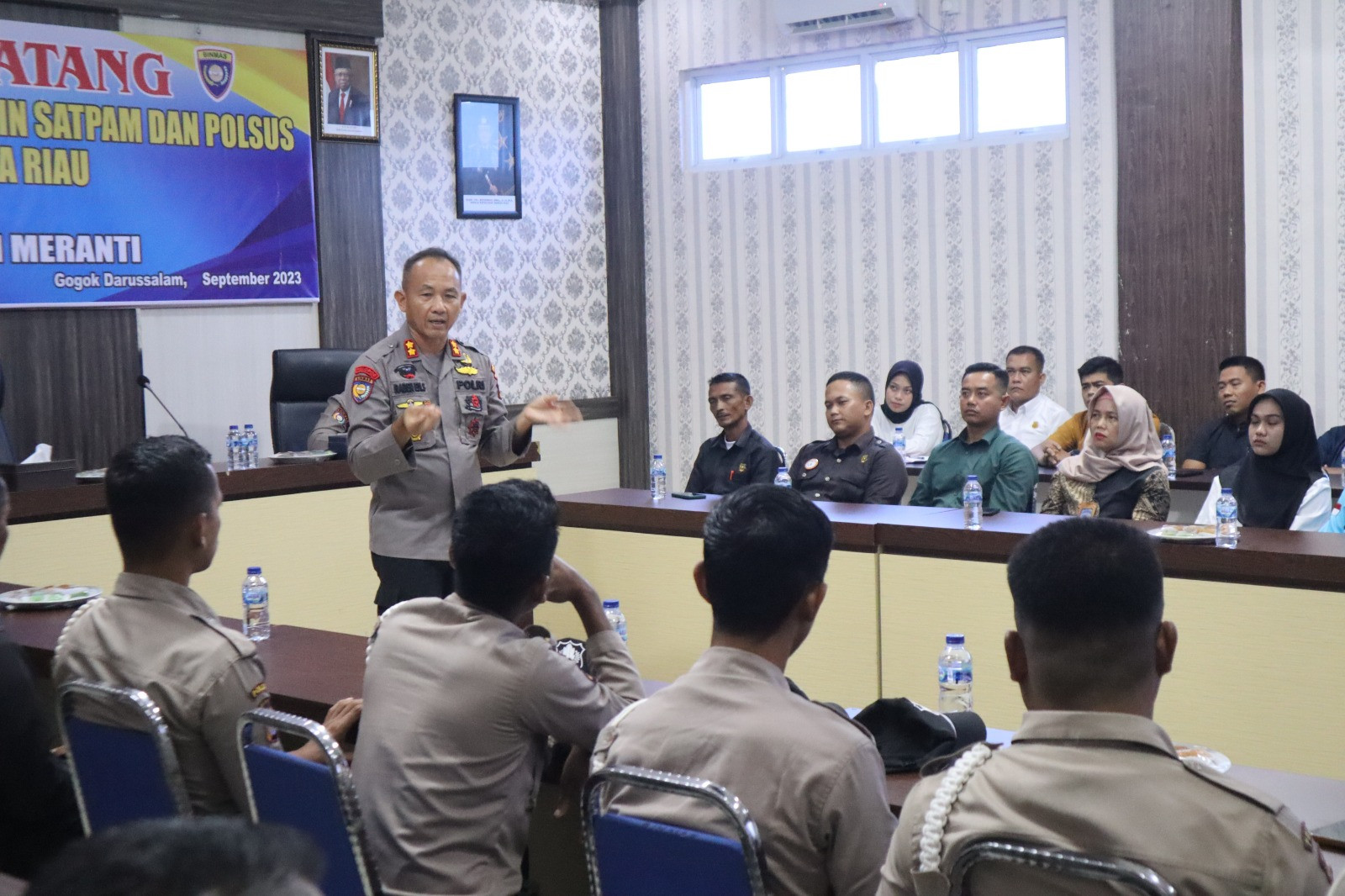 Dit Binmas Polda Riau Lakukan Supervisi Pembinaan BUJP Satpam dan Polsus di Meranti