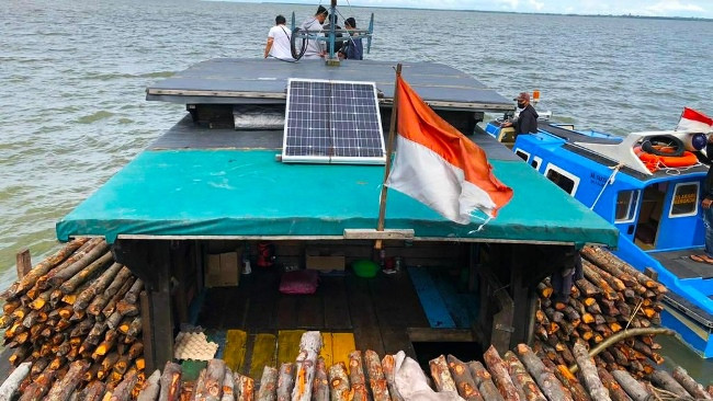 Polres Meranti Gagalkan Penyelundupan Ribuan Kayu ke Malaysia