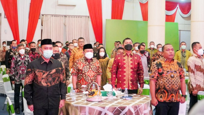 Suasana Akrab Warnai Lepas Sambut Dandim 0313 Kampar