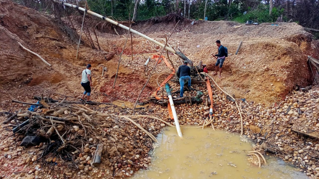 Polsek Singingi Kembali Tertibkan PETI di Kelurahan Muara Lembu