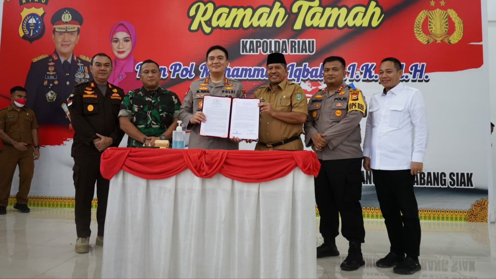 Bupati Alfedri Sambut Kapolda Riau di Mapolres