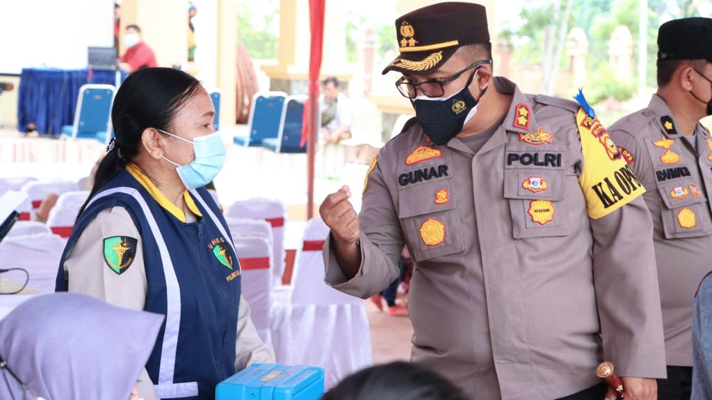 Polres Siak Gelar Vaksinasi Massal Sambut Hari Bhayangkara