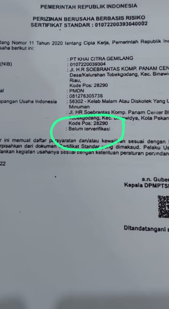 Pemprov Riau Tak Pernah Izinkan Operasional Pub & KTV Joker Poker