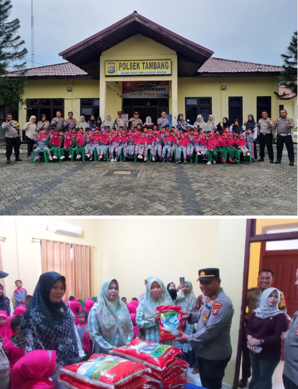 Polisi Sahabat Anak, Polsek Tambang Terima Kunjungan Anak TK Kecamatan Kampa