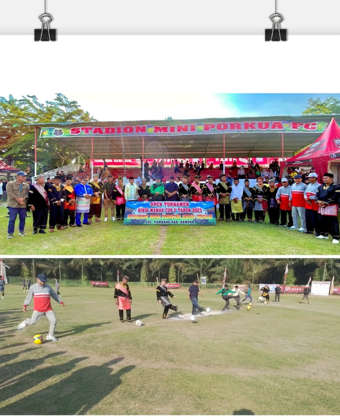 52 Klub Siap Berlaga di Open Turnamen Sepakbola Ninik Mamak Cup  II Tahun 2023, Desa Kualu 