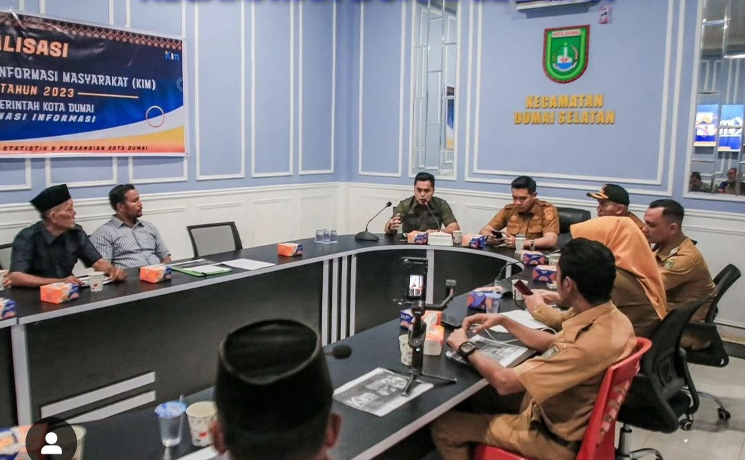 Diskominfotiksan Kota Dumai Sosialisasi Tentang KIM di Kecamatan Dumai Selatan