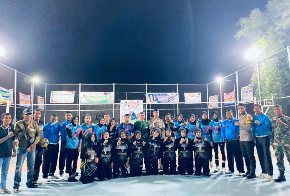 Turnamen Voli Putri Antar Desa Tuntas, Putri LBS Juara Usai Pertandingan Sengit