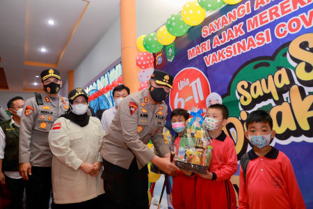 Vaksin Usia 6 - 11 Tahun di Rohil Banjir Hadiah 