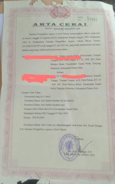 Akta Cerai Aspal, Janda Ini Gagal Nikah,Kemenag Akan Proses Oknum Guru Agama