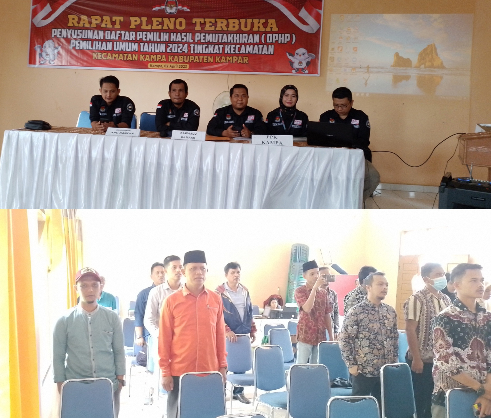 PPK Kampa Gelar Rapat Pleno Terbuka Pemutahiran DPHP,  70% Hadir Parpol 