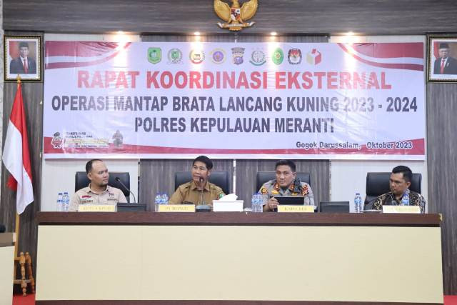 Polres Meranti Gelar Rapat Eksternal Operasi Mantap Brata Lancang Kuning Bersama Stakholder