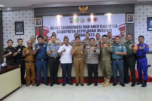 Polres Meranti Adakan Rakor Anev Pengecekan Peralatan Pemadam Karhutla Bersama Stakholder Terkait