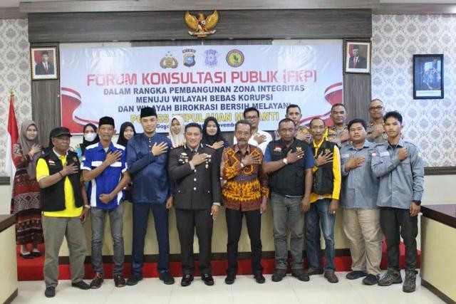 Polres Meranti Taja FKP Pembangunan Zona Integritas Menuju Wilayah Bebas Korupsi dan Birokrasi Bersi