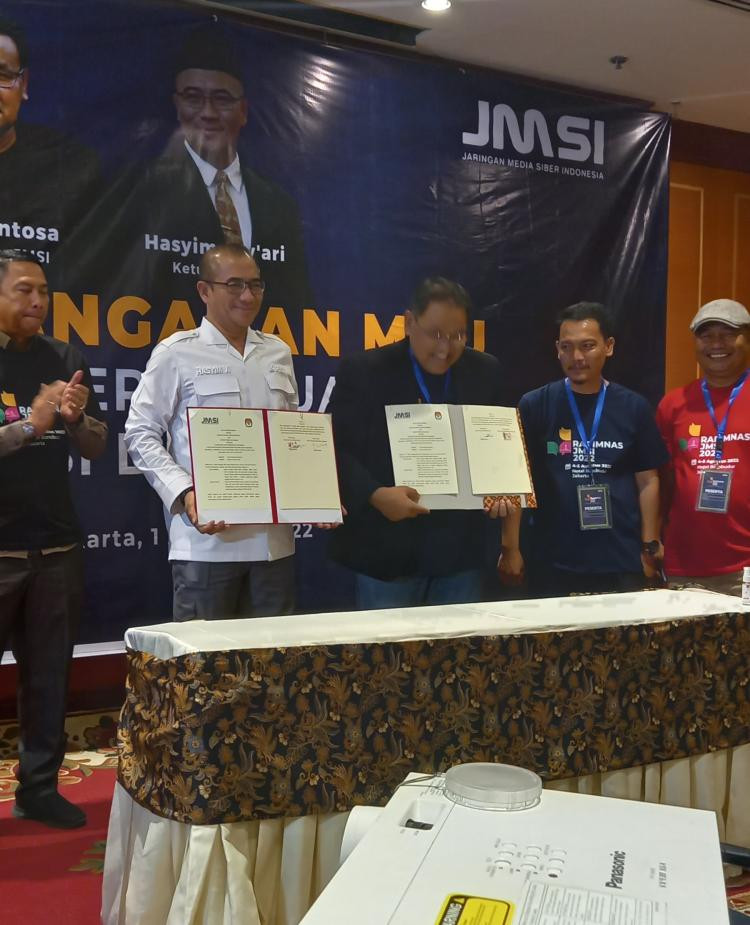 Disela Rapimnas JMSI Dilakukan MoU Kepemiluan JMSI Dan KPU RI