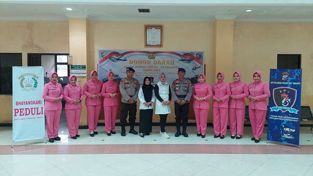 Sambut HUT Polairud ke-73, Satpolairud Polres Kepulauan Meranti Gelar Kegiatan Donor Darah