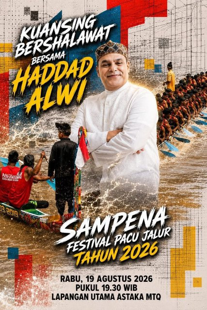 Lantunan Shalawat Haddad Alwi Bakal Siap Semarakkan Pembukaan Pacu Jalur 2026