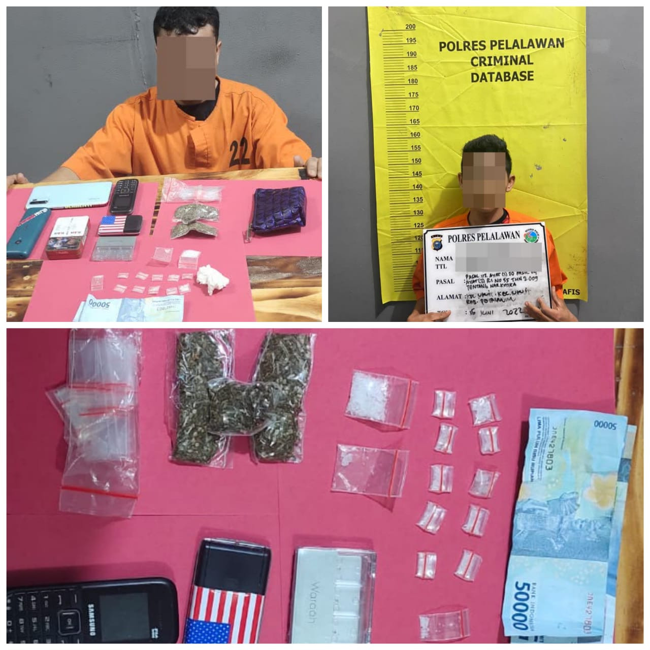 Dua Pengedar Narkotika di Gulung Aparat Polres Pelalawan