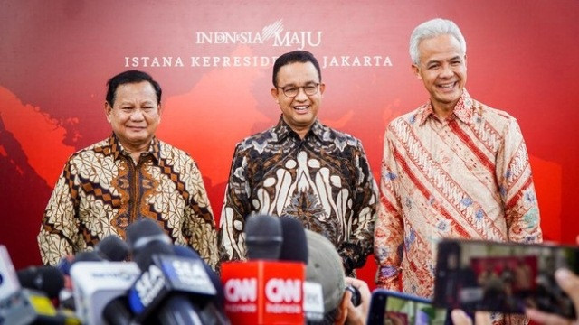 Pernyataan Lengkap Prabowo, Ganjar, Anies Usai Makan Bareng Jokowi